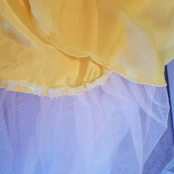 Yellow formal prom full length dress size 7/8 - Picture 6 of 6